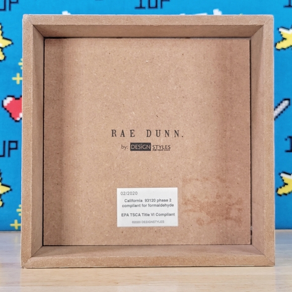 Rae Dunn 4th of July Red White & Boom Wooden 6x6 Patriotic Seasonal Decor New - Picture 2 of 8